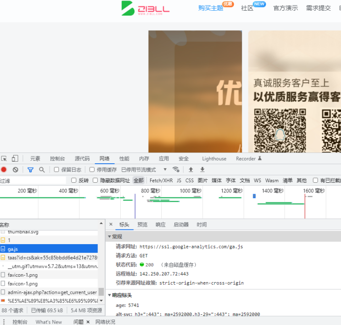 问下唐老大，网站加载的这些网址是干嘛用的-WordPress主题模板-zibll子比主题