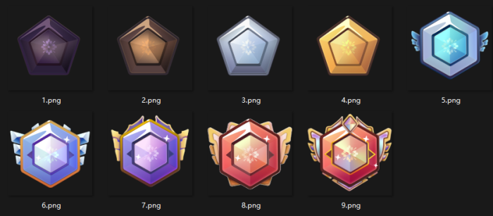 【等级图标】精品等级图标分享第五期·LV1-LV9等级图标（无数字版本）-WordPress主题模板-zibll子比主题