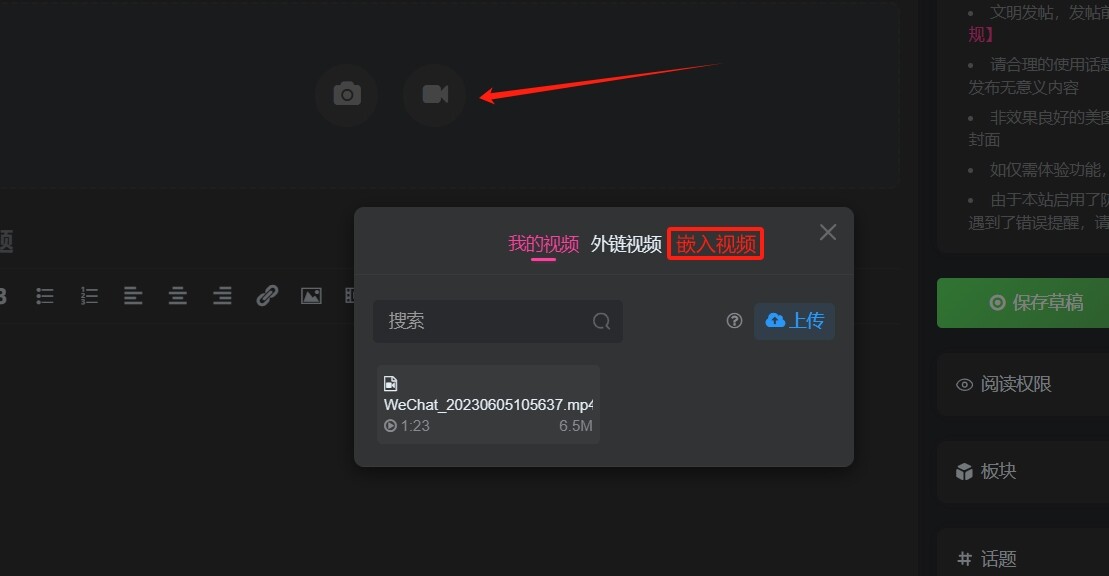老唐大大，能不能帖子封面加一个，嵌入视频功能啊-WordPress主题模板-zibll子比主题