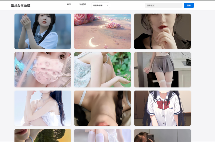 写了一个简陋的壁纸系统网站-WordPress主题模板-zibll子比主题