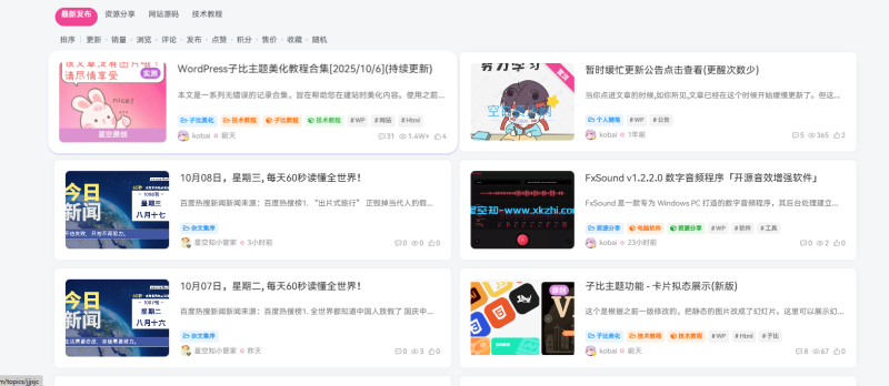 怎么实现列表文章双列的样子？-WordPress主题模板-zibll子比主题