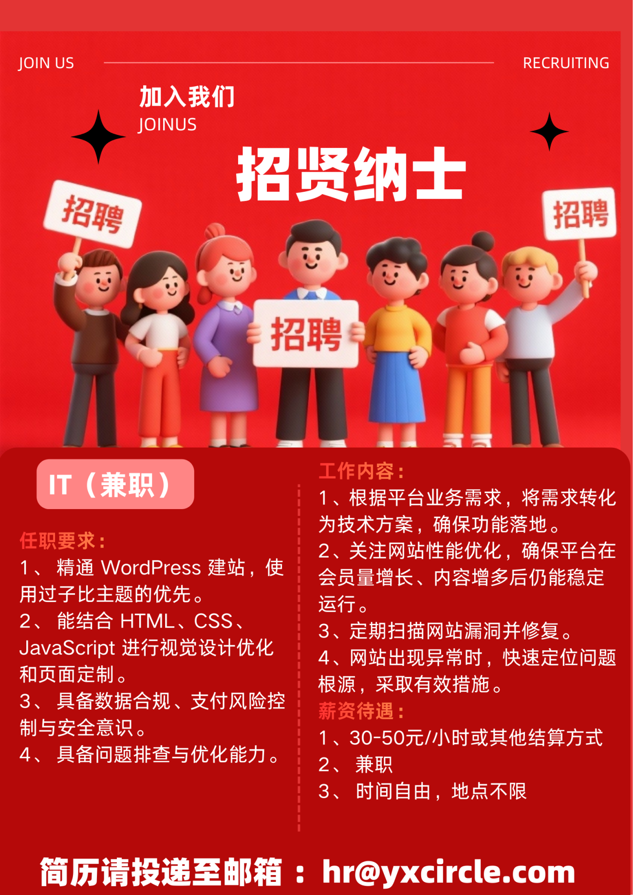 寻一名前端IT工程师做兼职-WordPress主题模板-zibll子比主题