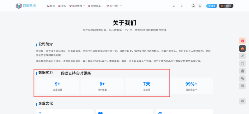 关于我们页面分享-WordPress主题模板-zibll子比主题