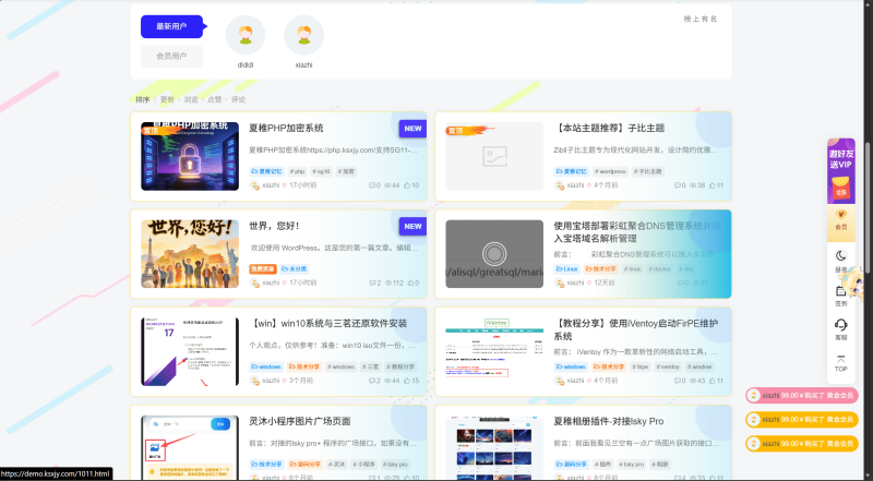 夏稚 DIY 插件 为子比主题开发的美化插件-WordPress主题模板-zibll子比主题