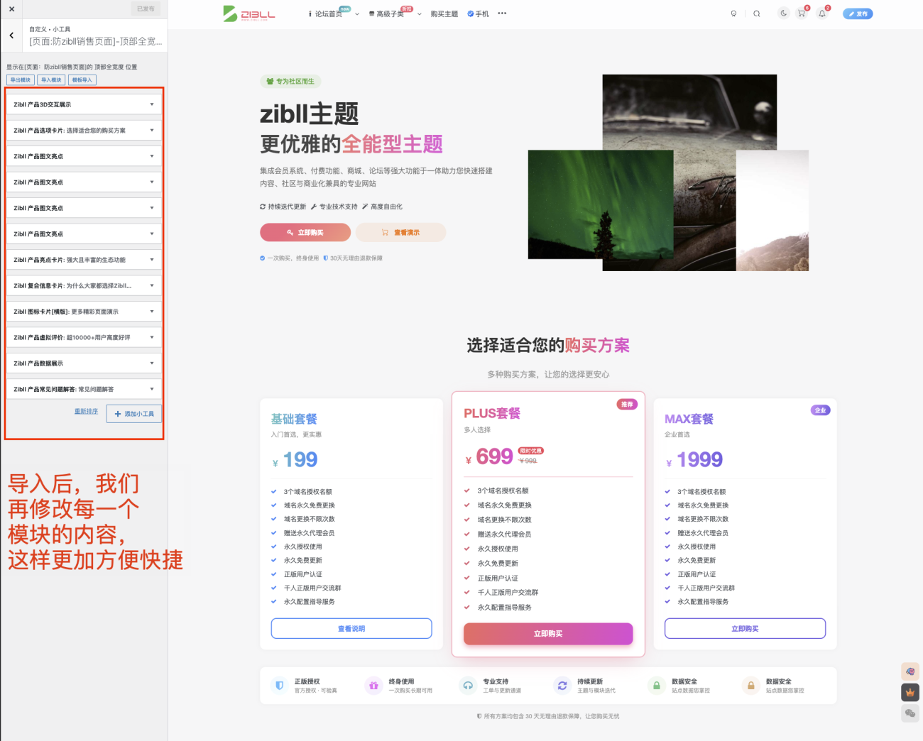 图片[6]-模块布局示例：仅用模块创建一个仿zibll销售页面的产品详情页[V8.9新功能]-WordPress主题模板-zibll子比主题