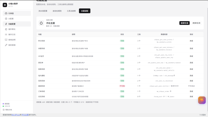 小栈AI综合助手V3.1.5子比主题深度适配-WordPress主题模板-zibll子比主题