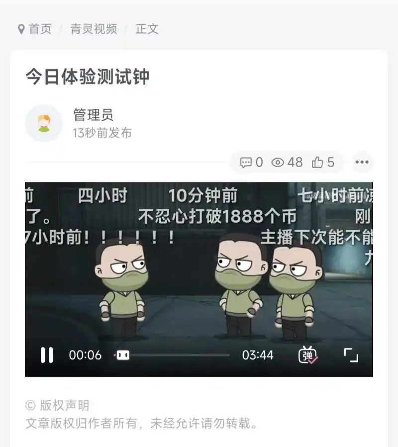 有没有大佬知道为什么通过超级嵌入嵌入代码视频,不能点击全屏播放,点击没反应-WordPress主题模板-zibll子比主题